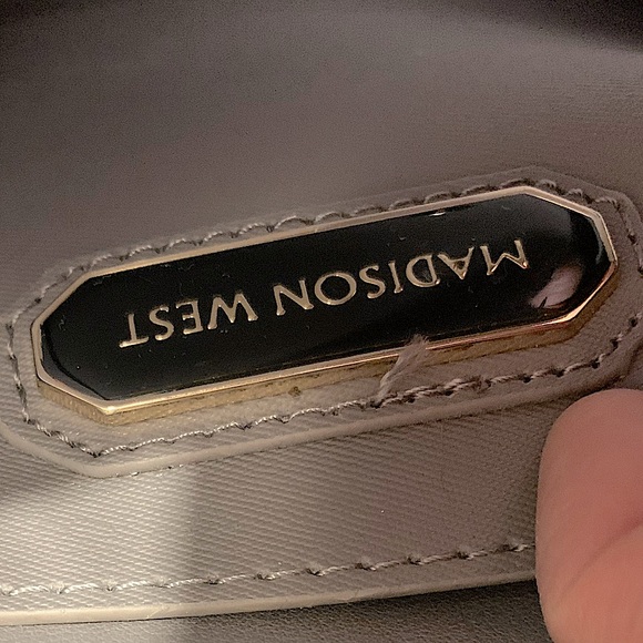 Madison West backpack/purse in grey/mauve vegan leather - Picture 5 of 7